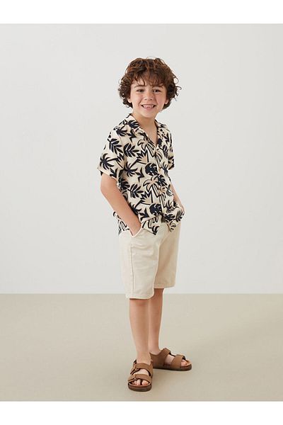 LC Waikiki Gray Regular Fit Printed Boy's Shirt