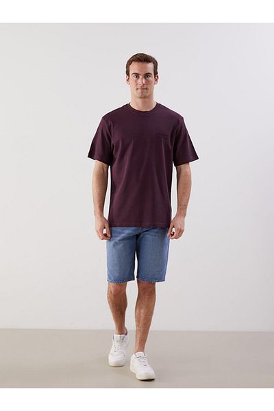 LC Waikiki Plum Crew Neck Printed Men's T-Shirt