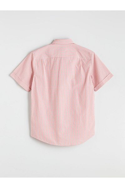 LC Waikiki Regular Fit Short Sleeve Plaid Poplin Men's Shirt