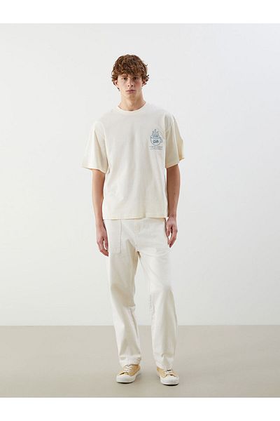 LC Waikiki Crew Neck Printed Combed Cotton Men's T-Shirt