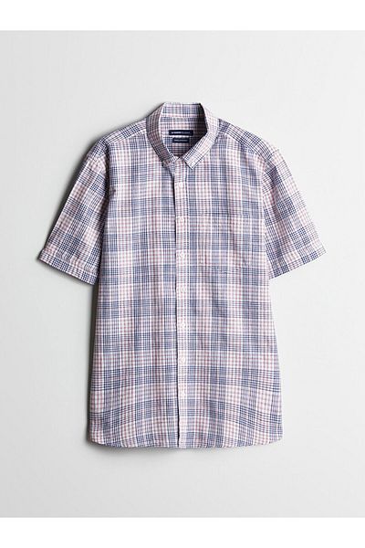 LC Waikiki Regular Fit Short Sleeve Plaid Poplin Men's Shirt