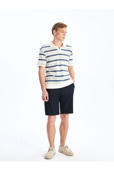 LC Waikiki Brown Standard Fit Linen Blend Men's Shorts