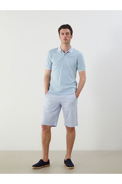LC Waikiki Polo Neck Short Sleeve Men's Textured T-Shirt