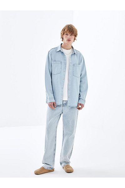 LC Waikiki Comfortable Fit Long Sleeve Men's Jean Shirt