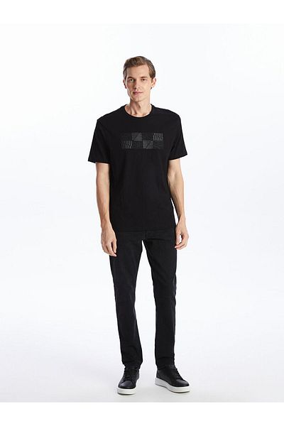LC Waikiki Crew Neck Printed Combed Cotton Men's T-Shirt
