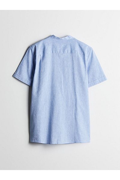 LC Waikiki Regular Fit Short Sleeve Linen Blended Men's Shirt