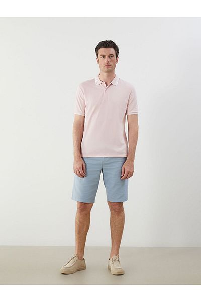 LC Waikiki Polo Neck Short Sleeve Men's Textured T-Shirt