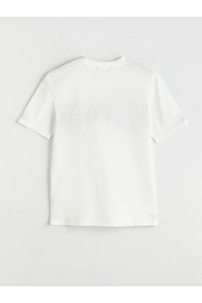 LC Waikiki New Season Crew Neck εμπριμέ χτενισμένο βαμβακερό ανδρικό Tisort - S5IL49Z8