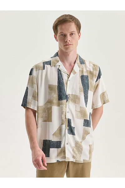 LC Waikiki Regular Fit Short Sleeve Patterned Men's Shirt