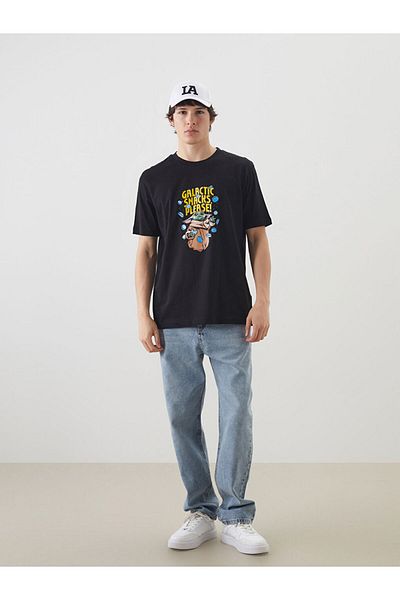 LC Waikiki Crew Neck Star Wars Printed Combed Cotton Men's T-Shirt