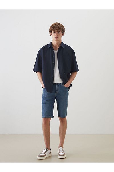 LC Waikiki Jeans Indigo Standard Fit Men's Jean Shorts