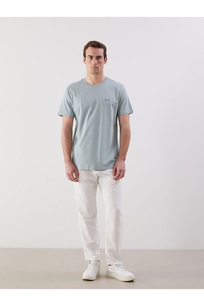 LC Waikiki Tricou pentru bărbați din bumbac pieptănat imprimat cu gât crew de sezon nou - S5K058Z8