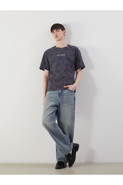 LC Waikiki Crew Neck Printed Combed Cotton Men's T-Shirt