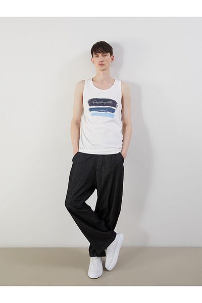 LC Waikiki New Season Crew Neck Printed Men's Sleeveless T-Shirt - S5Fd98Z8