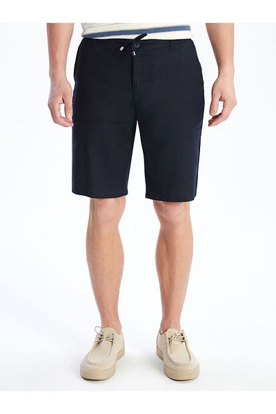 LC Waikiki Brown Standard Fit Linen Blend Men's Shorts