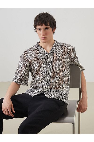 LC Waikiki Regular Fit Short Sleeve Patterned Men's Shirt