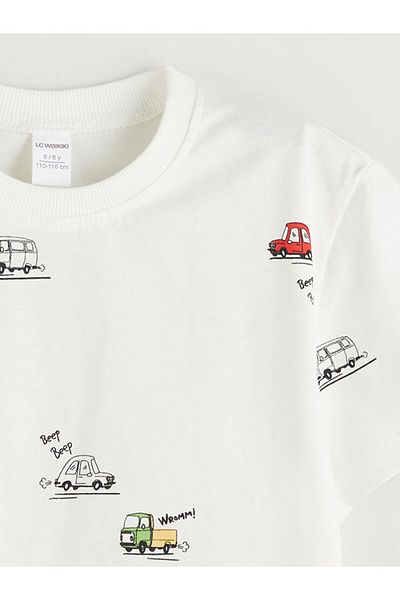 LC Waikiki Crew Neck Printed Boy's T-Shirt
