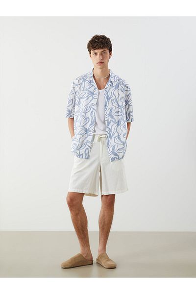 LC Waikiki Comfortable Fit Short Sleeve Patterned Men's Shirt