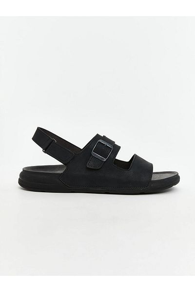 LC Waikiki Lcw Steps Black Suede Look Men's Sandals
