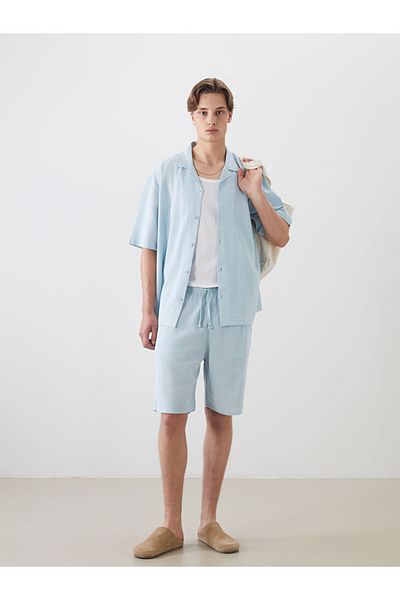 LC Waikiki Comfortable Fit Linen Look Men's Shorts
