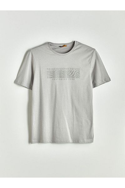 LC Waikiki Crew Neck Printed Combed Cotton Men's T-Shirt