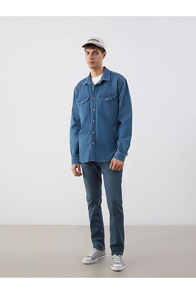 LC Waikiki Regular Fit Long Sleeve Men's Jean Shirt
