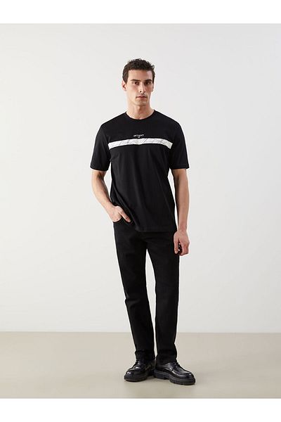 LC Waikiki Crew Neck Printed Combed Cotton Men's T-Shirt