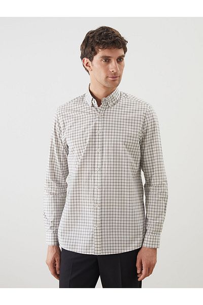 LC Waikiki Slim Fit Long Sleeve Plaid Men's Lumberjack Shirt