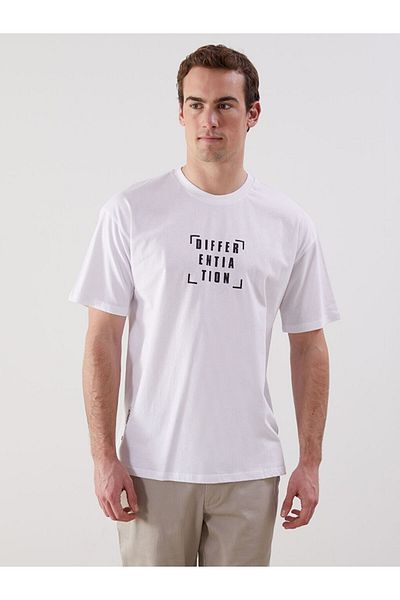 LC Waikiki Tricou pentru bărbați din bumbac pieptănat imprimat cu mânecă scurtă, sezon nou - S5J881Z8