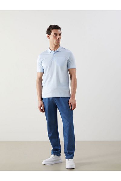 LC Waikiki Νέα σεζόν Polo γιακά με κοντό μανίκι Mercerized Look Ανδρικό Tisort - S52846Z8