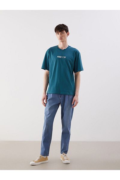 LC Waikiki Crew Neck Printed Combed Cotton Men's T-Shirt
