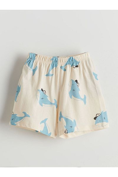 LC Waikiki Elastic Waist Printed Baby Boy Shorts