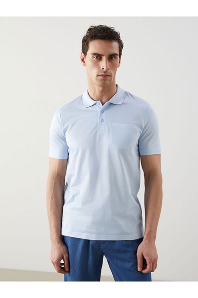 LC Waikiki Νέα σεζόν Polo γιακά με κοντό μανίκι Mercerized Look Ανδρικό Tisort - S52846Z8