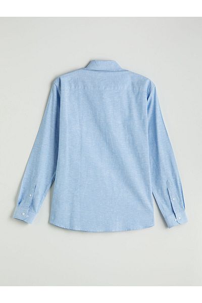 LC Waikiki Regular Fit Long Sleeve Linen Blended Men's Shirt