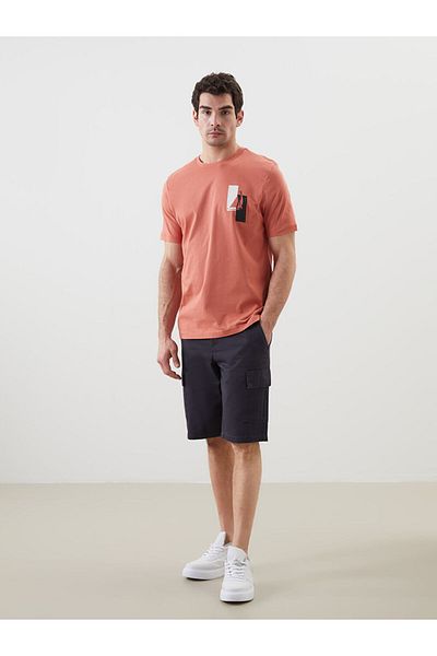 LC Waikiki Crew Neck Short Sleeve Printed Combed Cotton Men's T-Shirt