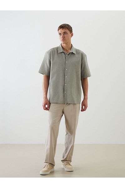 LC Waikiki Regular Fit Short Sleeve Dobby Men's Shirt