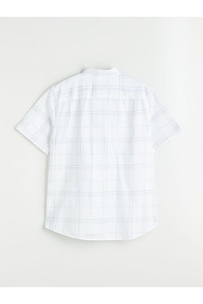LC Waikiki Regular Fit Short Sleeve Plaid Poplin Men's Shirt