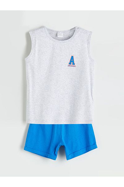 LC Waikiki Printed Baby Boy Undershirt and Shorts 2-Pack