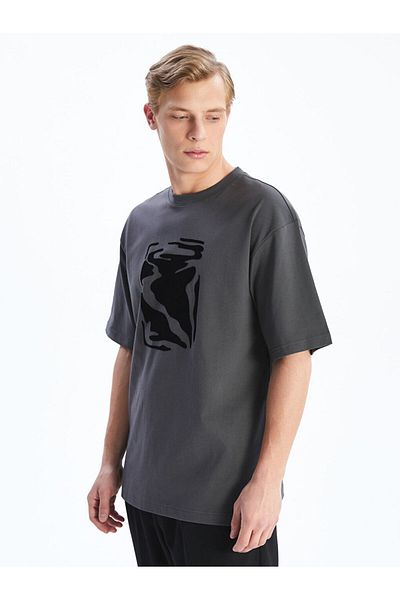 LC Waikiki Crew Neck Printed Combed Cotton Men's T-Shirt