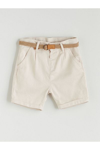 LC Waikiki Boy's Belted Shorts with Pockets