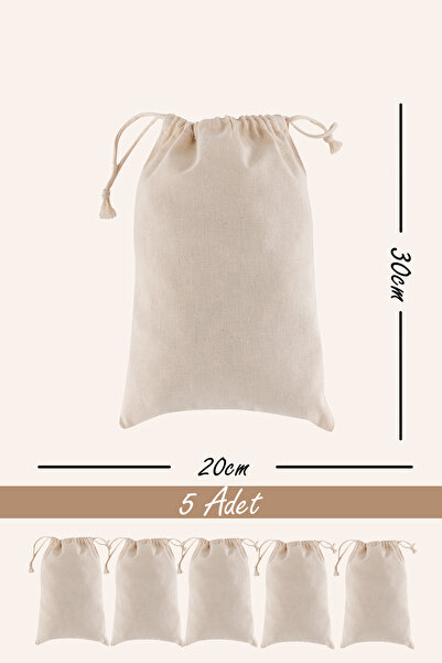 Butik Büzgülü Bez Kese, 20x30 Cm, Saklama Kesesi, Hediyelik Bez Kese | Baskıs...