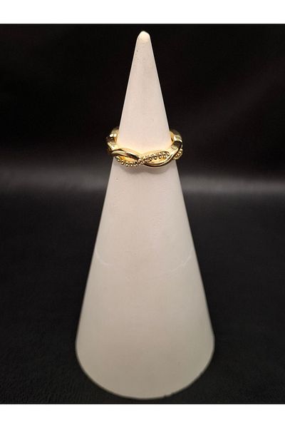 Han Ticarethane Stoned Gold Color Chain Model Ring