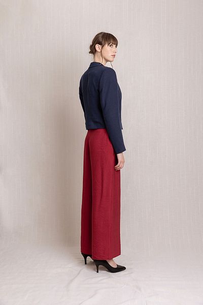 Volanlı Loose Linen Trousers