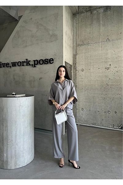 soBasic Double Stylish Design Suit Tncel Fabric