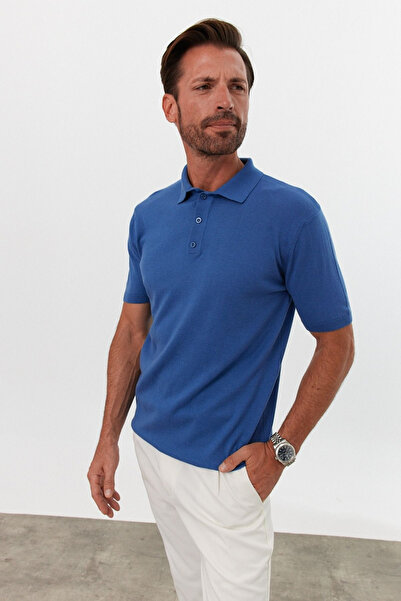 Livio Ferri Ανδρικό μπλουζάκι με γιακά πόλο Basic κοντομάνικο καλοκαιρινό πλεκτό