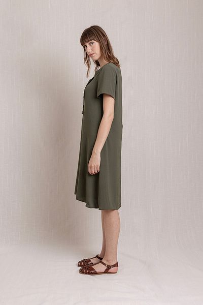 Volanlı Embroidered Linen Dress