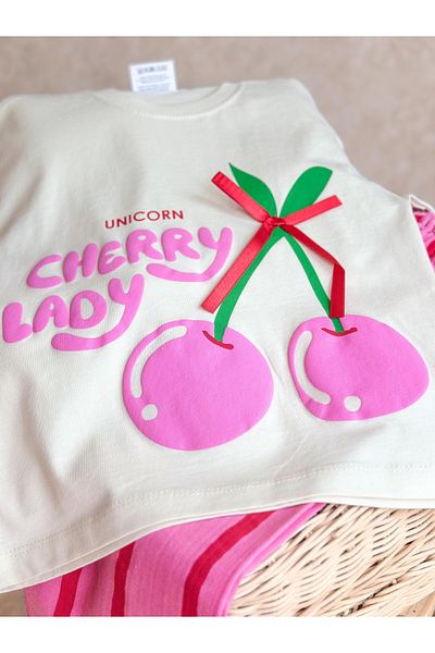 Alvadonna Cherry Girl's Muslin Suit