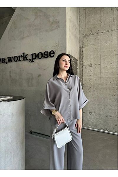 soBasic Double Stylish Design Suit Tncel Fabric