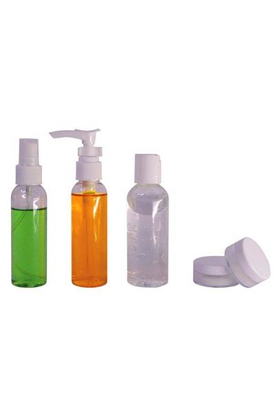 SyaMAG Set 5 recipiente calatorie, din plastic, transparente, cu gentuta