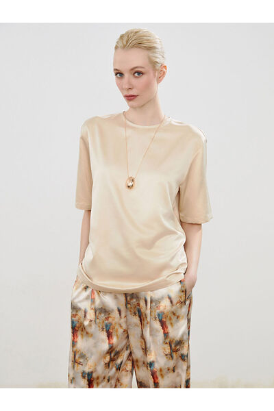 LC Waikiki Rmz Gi̇yi̇m Farkiyla Zero Roba Collar Satin Blouse